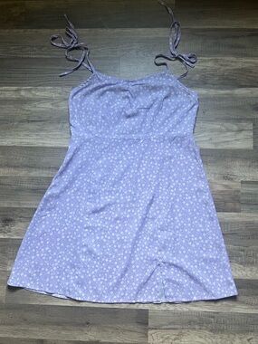 Lilac Floral Tie-Shoulder Sundress